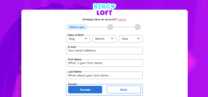 Bingo Loft Sign Up