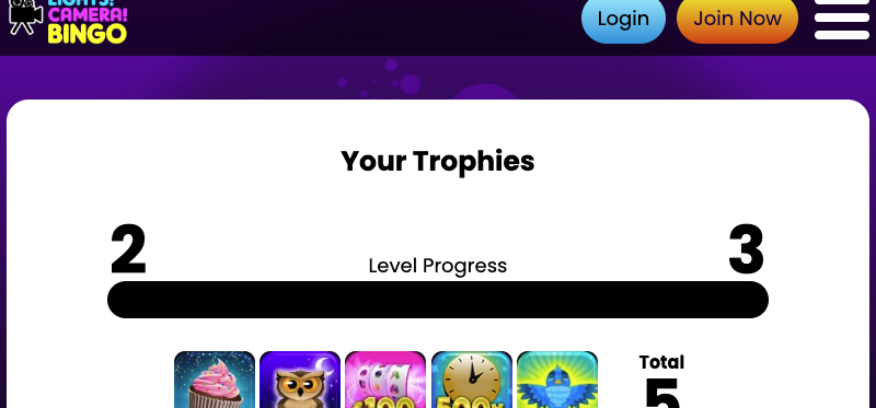 Lights Camera Bingo Trophies