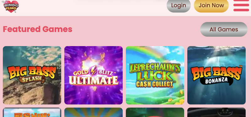 Bingo Fling Casino Games