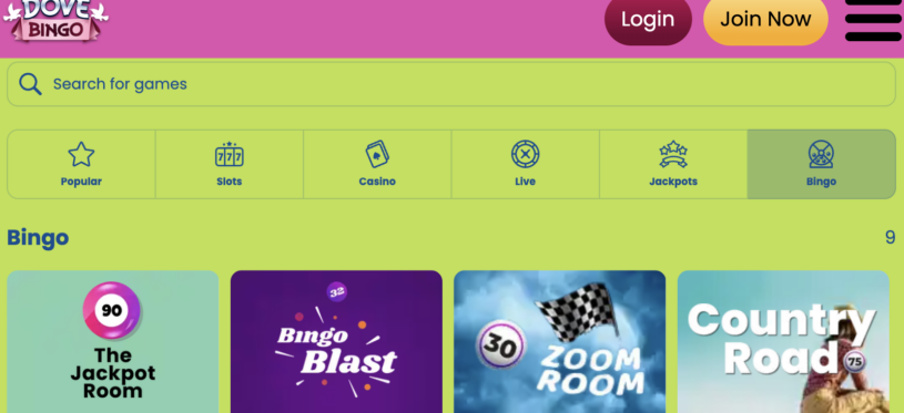 Dove Bingo Games