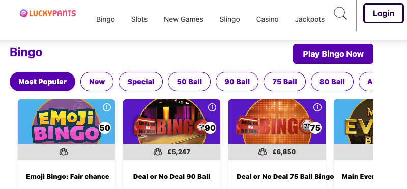 Lights Camera Bingo Games