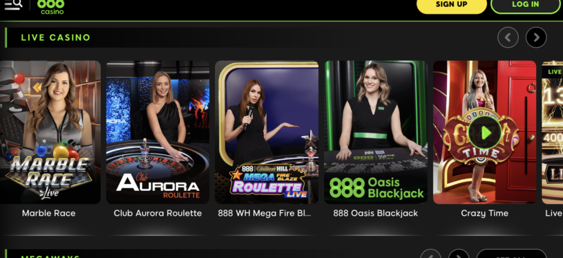 888 Casino Live Games